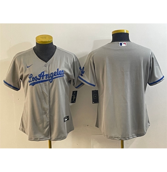 Women's Los Angeles Dodgers Blank Gray Stitched Jersey