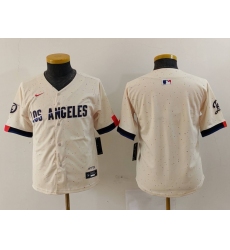 Youth Los Angeles Dodgers Blank Cream 2024 City Connect Limited Stitched Jersey