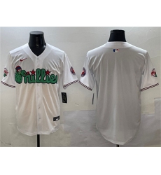 Men's Philadelphia Phillies Blank White Phanatic Limited Stitched Jersey