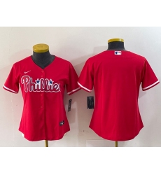 Youth Philadelphia Phillies Blank Red Stitched Cool Base Jersey