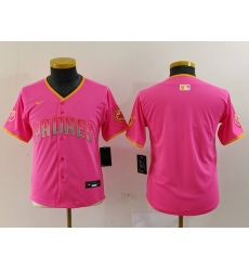 Youth San Diego Padres Blank Pink Fashion Baseball Jersey