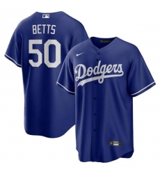 Mens Los Angeles Dodgers #50 Mookie Betts Royal Limited Stitched Baseball Jersey