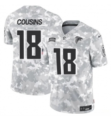 Men's Atlanta Falcons #18 Kirk Cousins 2024 F.U.S.E. Arctic Camo Salute to Service Limited Football Stitched Jersey