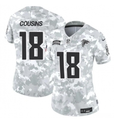 Women's Atlanta Falcons #18 Kirk Cousins 2024 F.U.S.E Arctic Camo Salute To Service Limited Stitched Football Jersey(Run Small)