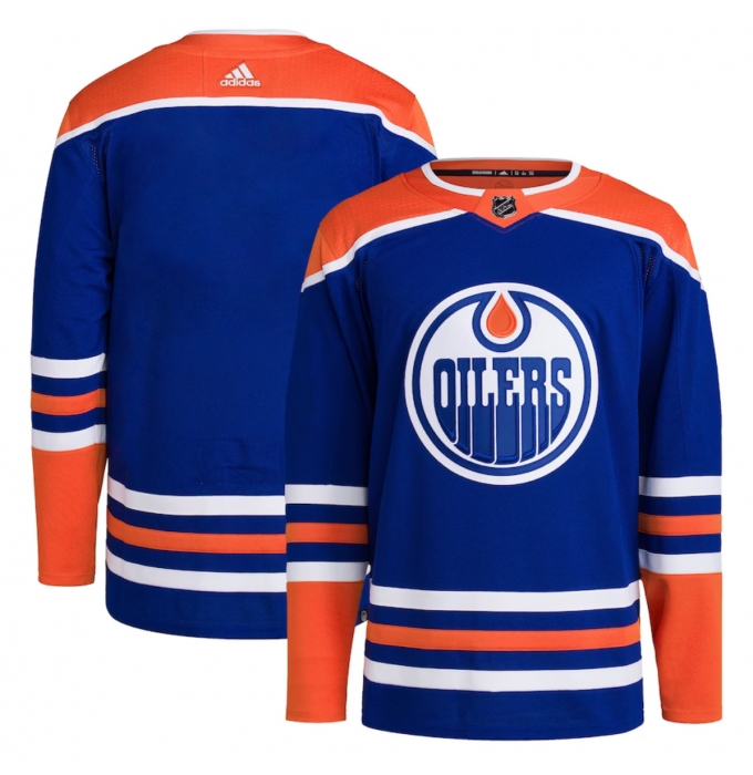 Men's Edmonton Oilers Blank Royal Stitched Jersey