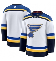 Men's St. Louis Blues Blank White 2024-25 Away Stitched Hockey Jersey