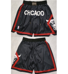 Men's Chicago Bulls Black City Edition Shorts (Run Small)