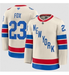 Men's New York Rangers #23 Adam Fox Cream 2026 Winter Classic Stitched Hockey Jersey