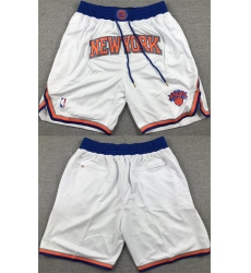 Men's New Yok Knicks White Shorts