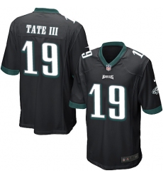Men's Nike Philadelphia Eagles #19 Golden Tate III Game Black Alternate NFL Jersey
