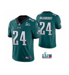 Men's Philadelphia Eagles #24 James Bradberry Green Super Bowl LVII Vapor Untouchable Limited Stitched Jersey