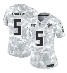 Women's Atlanta Falcons #5 Drake London 2024 F.U.S.E Arctic Camo Salute To Service Limited Stitched Football Jersey(Run Small)