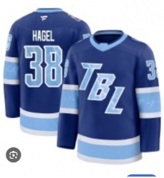 Men's Tampa Bay Lightning #38 Brandon Hagel Blue 2026 Stadium Series Stitched Jersey