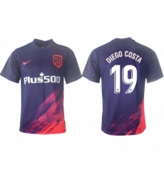 Men 2021-2022 Club Atletico Madrid away aaa version purple 19 Soccer Jersey