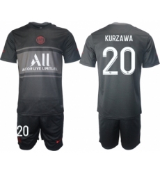 Men 2021-2022 Club Paris St German Second away black 20 Soccer Jersey