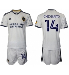 Men 2022-2023 Club Los Angeles Galaxy home white 14 Adidas Soccer Jersey