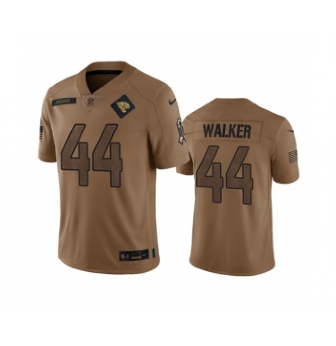 Men's Nike Jacksonville Jaguars #44 Travon Walker 2023 Brown Salute To Service Vapor Untouchable Limited Football Stitched Jersey