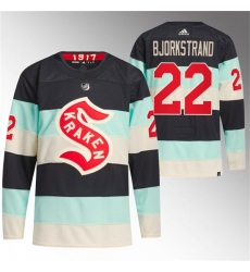 Men's Seattle Kraken #22 Oliver Bjorkstrand Deep Sea Blue 2024 Winter Classic Primegreen Stitched Jersey