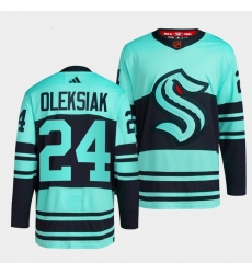 Men's Seattle Kraken #24 Jamie Oleksiak Reverse Ice Blue Jersey