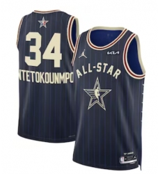 Men's Unisex Giannis #34 Antetokounmpo Jordan Brand Navy 2024 NBA All-Star Game Swingman Jersey