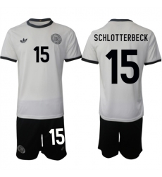 Men's Germany #15 Nico Schlotterbeck White 2025 Home Soccer Jersey Suit