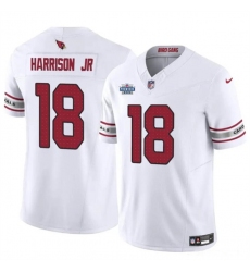 Men's Arizona Cardinals #18 Marvin Harrison Jr White 2024 With Draft F.U.S.E. Vapor Untouchable Limited Stitched Football Jersey