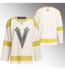 Men's Vegas Golden Knights Blank Cream 2024 Winter Classic Primegreen Stitched Jersey