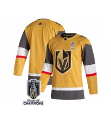 Men's Vegas Golden Knights Blank Gold 2023 Stanley Cup Champions Stitched Jersey