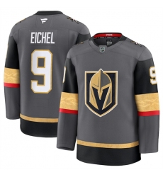 Men's Vegas Golden Knights Grey #9 Jack Eichel 2024-25 Alternate Stitched Hockey Jersey