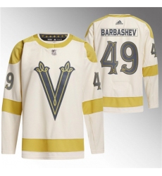 Men's Vegas Golden Knights #49 Ivan Barbashev Cream 2024 Winter Classic Breakaway Stitched Jersey