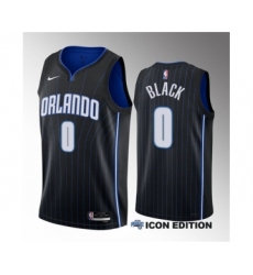 Men's Orlando Magic #0 Anthony Black Black 2023 Draft Association Edition Stitched Basketball Jersey