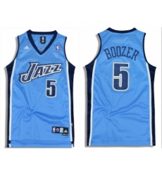 Men's Utah Jazz #5 Carlos Boozer Light Blue Adidas Swingman Jersey