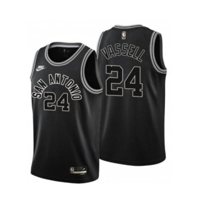 Men' San Antonio Spurs #24 Devin Vassell Black Stitched Nike Jersey