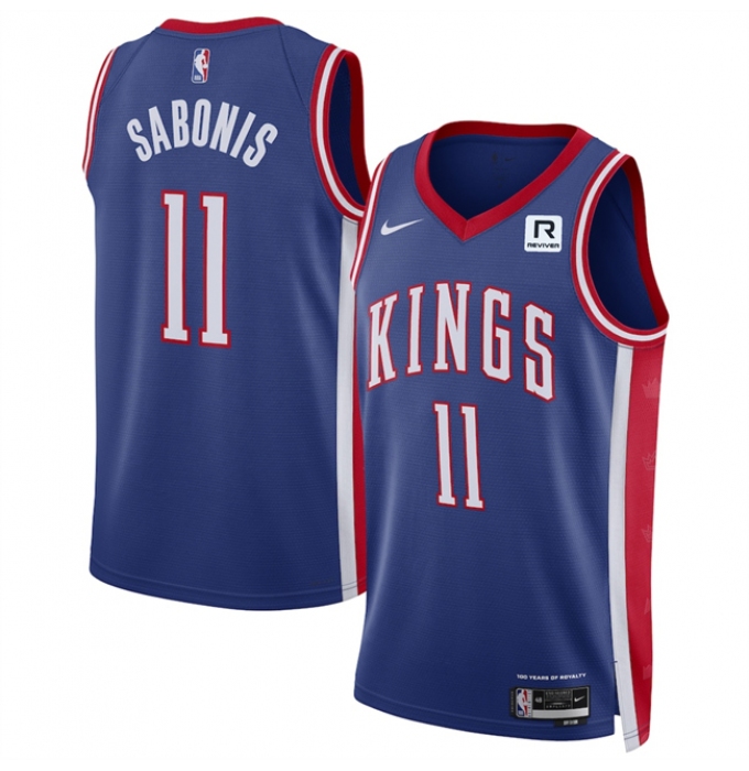 Men's Sacramento Kings #11 Domantas Sabonis Purple 2024-25 City Edition Stitched Basketball Jersey