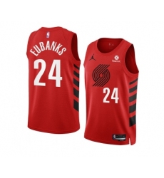 Men's Portland Trail Blazers #24 Drew Eubanks 2022-23 Red Statement Edition Swingman Stitched Basketball Jersey