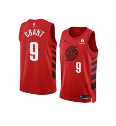 Men's Portland Trail Blazers #9 Jerami Grant 2022-23 Red Statement Edition Swingman Stitched Basketball Jersey