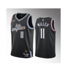 Men's Los Angeles Clippers #11 Jordan Miller Black 2023 Draft City Edition Stitched Jersey