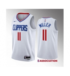 Men's Los Angeles Clippers #11 Jordan Miller White 2023 Draft Association Edition Stitched Jersey