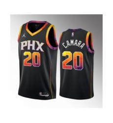 Men's Phoenix Suns #20 Toumani Camara Black 2023 Draft Statement Edition Stitched Basketball Jersey