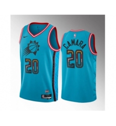 Men's Phoenix Suns #20 Toumani Camara Blue 2023 Draft City Edition Stitched Basketball Jersey