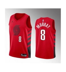 Men's Portland Trail Blazers #8 Kris Murray 2023 Draft Red Statement Edition Stitched Basketball Jersey