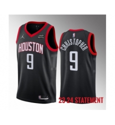 Men's Houston Rockets #9 Josh Christopher Black 2023 Statement Edition Stitched Basketball Jersey