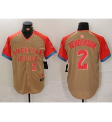 Men's Baltimore Orioles #2 Gunnar Henderson Number Cream 2024 All Star Limited Stitched Jersey