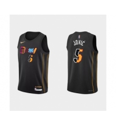 Men's Miami Heat #5 Nikola Jovic 2022 White Stitched Basketball Jersey
