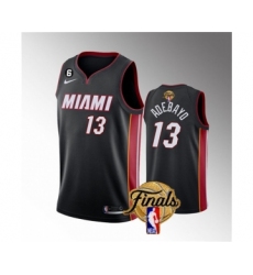 Men's Miami Heat #13 Bam Adebayo Black 2023 Finals Icon Edition With NO.6 Stitched Basketball Jersey