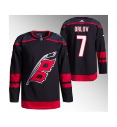 Men's Carolina Hurricanes #7 Dmitry Orlov Black Stitched Jersey