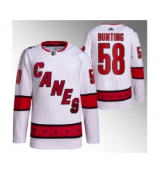 Men's Carolina Hurricanes #58 Michael Bunting White Stitched Jersey