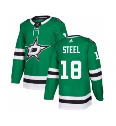 Men's Dallas Stars #18 Sam Steel Green Stitched Jersey