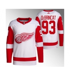 Men's Detroit Red Wings #93 Alex DeBrincat White Stitched Jersey