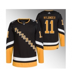 Men's Pittsburgh Penguins #11 Alex Nylander Black Stitched Jersey